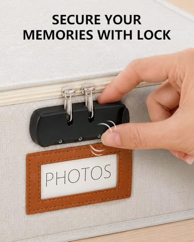 HULISEN Locking Photo Storage Box for 2,000+ 4x6 Prints — main product image