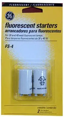 GE FS-4 Fluorescent Starter 30/40 Watt 2-Pack