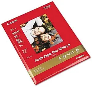 Canon 2311B001 Photo Paper Plus Glossy II 8.5x11 20 Sheets