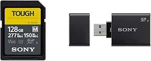 Sony Tough-M UHS-II SDXC 128GB Card & MRW-S1 Reader