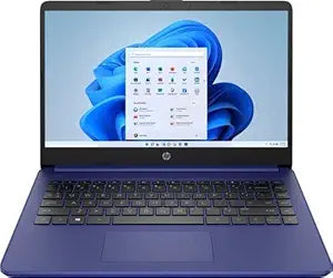 HP 14-dqx 14-inch HD Laptop Celeron 4GB 64GB eMMC - Blue — main product image