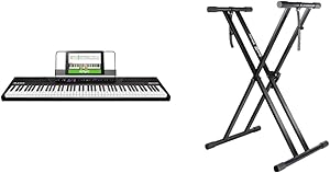 Alesis Recital 88-Key Digital Piano Keyboard Stand Bundle