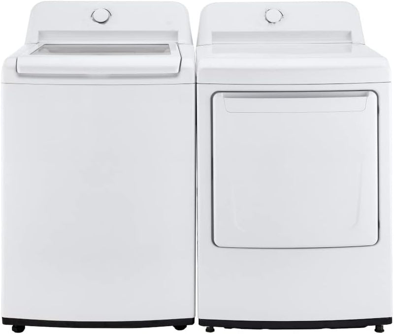 LG BNDL_WT7005CW-DLE7000W Top Load Washer Dryer Set — main product image