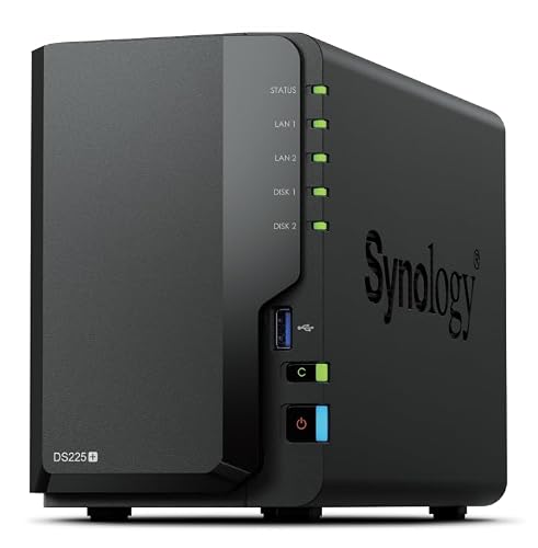 Synology DS225+ 2-Bay Plus Series NAS with Drive Bundle — main product image