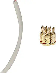 Monoprice 12 Gauge Speaker Wire - 100ft CL2 Rated with Banana Plugs