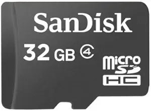 SanDisk FBA_SDSDQ-032G-A11M 32GB microSDHC Memory Card 2pk