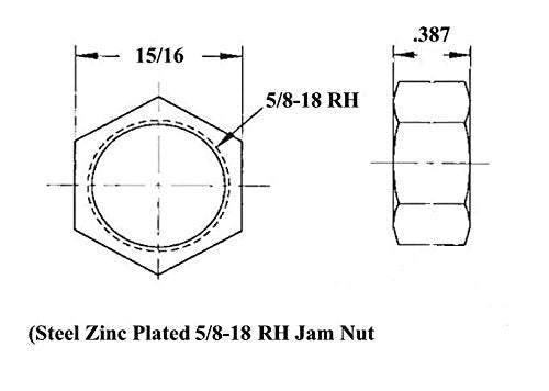 QSC 5/8 X 5/8-18 Economy 4-Link Rod End Kit