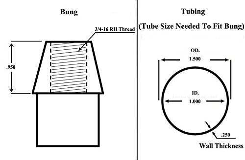 QSC 3/4-16 RH Threaded Weld In Bung Steel Adapter