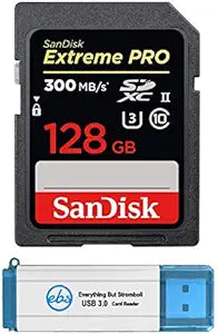 SanDisk Extreme Pro 128GB UHS-II SD Card R3 Bundle — main product image