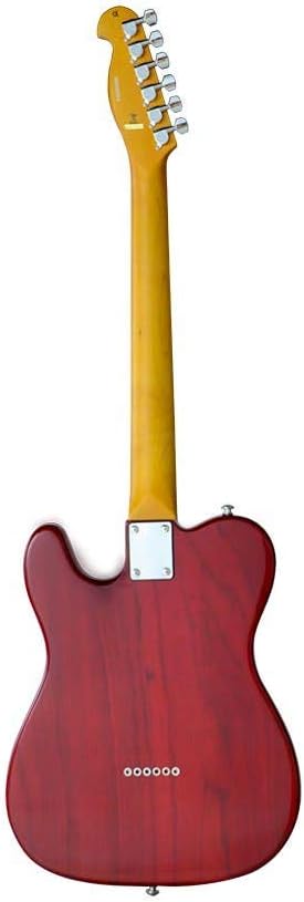 Monoprice 610292 Indo Electric Guitar Cherry Red Burst