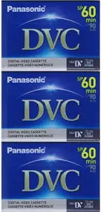 Panasonic MDV60DU3-187 Mini DV Video Tape Cassettes