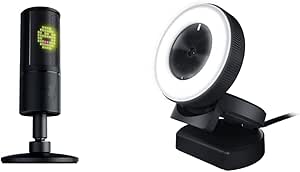 Razer Kiyo Streaming Webcam + Seiren Emote Microphone Bundle