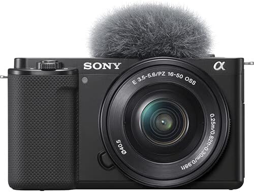 Sony ILCZV-E10L/B ZV-E10 Mirrorless Camera with 16-50mm Lens - Bundle (Renewed)