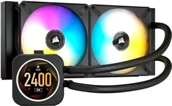 Corsair H100i Elite LCD CPU Cooler 240mm Radiator Renewed