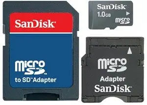 SanDisk SDSDQ-1024-A11MK 1GB Micro SD Card Kit — main product image