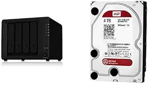 Synology DS418 4-Bay NAS with WD Red 4TB HDD — main product image