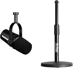 Shure MV7 USB Microphone: Podcast, Stream + Desktop Stand
