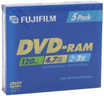 Fujifilm 4328278590 4.7GB DVD-RAM 5-Pack