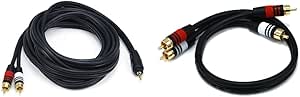 Monoprice Audio Cable & Premium RCA Cable - 10ft & 1.5ft