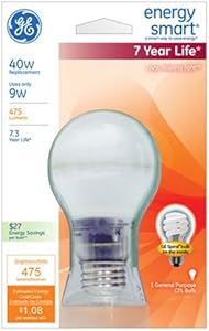 GE 63497 9-Watt 450-Lumen Soft White CFL Light Bulb