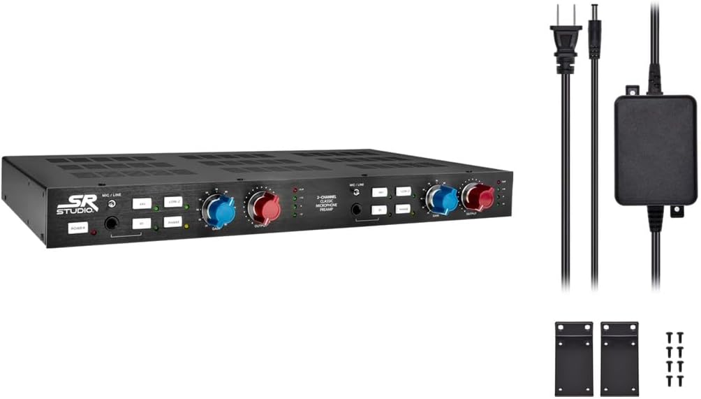 Monoprice 600083 Studio Microphone Preamp 2-Channel 1073-Style