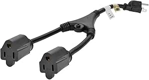 Monoprice 105309 Power Cord Splitter 14AWG — main product image