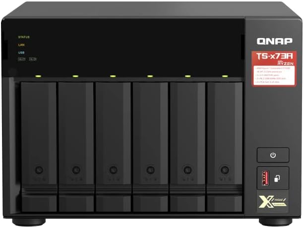 QNAP TS-673A-8G 6-Bay NAS 2.5GbE Ports PCIe Slots — main product image