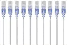 Monoprice Cat6A Ethernet Patch Cable 14ft White 10-Pack