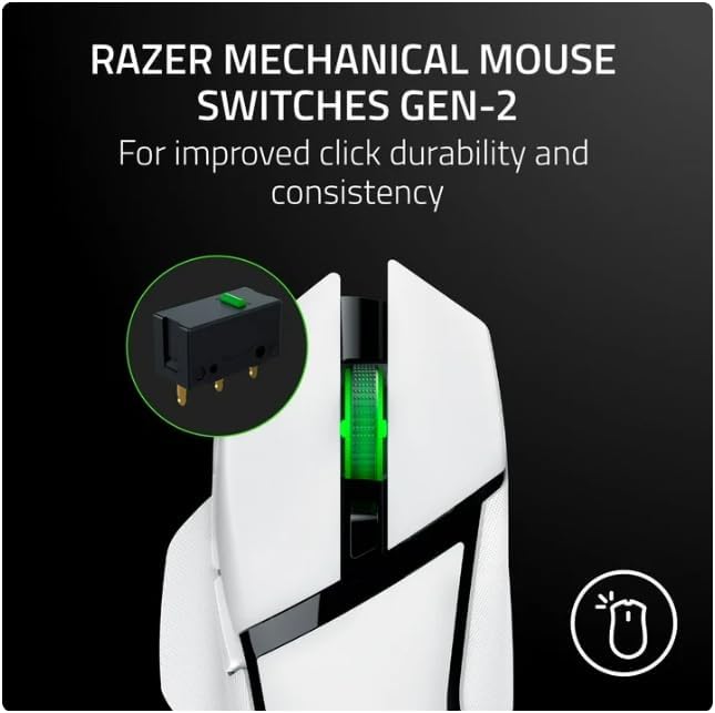 Razer Basilisk V3 X HyperSpeed White Wireless Gaming Mouse