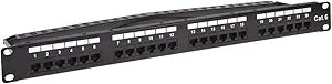 Monoprice 143540 24-Port Cat6 Patch Panel 1U UL Listed — main product image