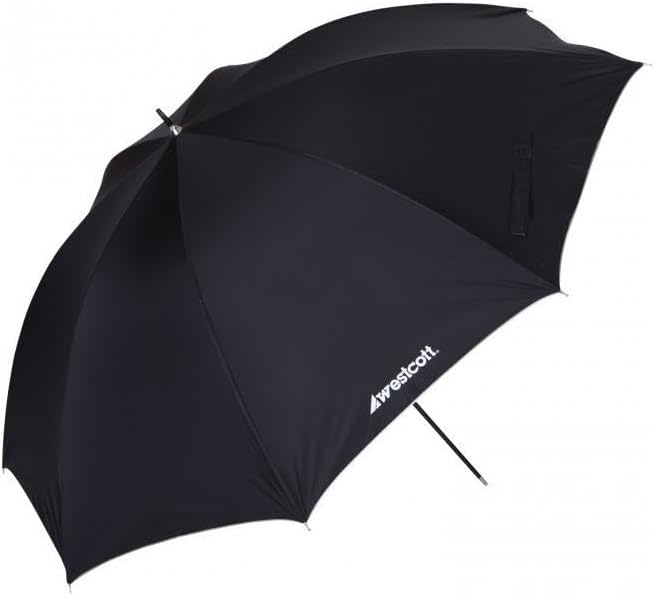 Westcott 2016 45" White Satin Black Cover Umbrella