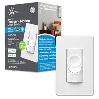 GE CSWTDIMOCW1/ST1P CYNC Smart Dimmer Switch with Motion Sensor