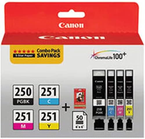 Canon PGI-250/CLI-251 Ink Cartridge Photo Paper Combo