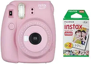 Fujifilm Instax Mini 8+ Strawberry Instant Camera Film Bundle