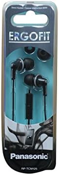 Panasonic RP-TCM125-K ErgoFit Wired Earbuds with Mic