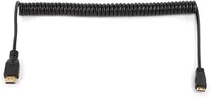 Wooden Camera HDMI Connector Coiled Full-Mini Cable