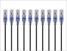 Monoprice Cat6A SlimRun Ethernet Cable 50ft 10-Pack — main product image