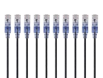 Monoprice 133267 SlimRun Cat6A Ethernet Cable 25ft 10-Pack — main product image