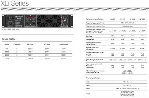 Crown XLi3500 Two-Channel Power Amplifier 1350W 4 Ohms