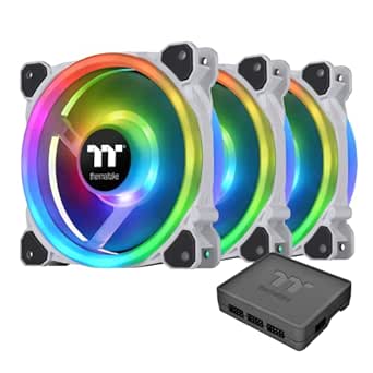 Thermaltake CL-F126-PL12SW-A Riing Trio 12 RGB White Fan 3-Pack — main product image