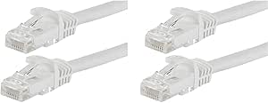 Monoprice Flexboot Cat6 Ethernet Cable - 7ft White Patch Cord