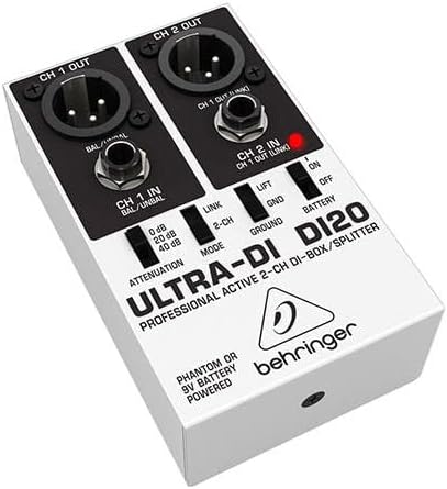 Behringer DI20 Ultra-DI Professional Active 2-Channel DI-Box — main product image