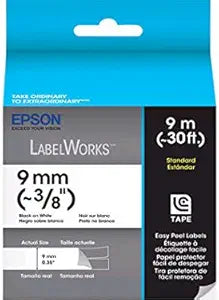 Epson LC-3WBN9 LabelWorks Tape Cartridge - Black on White — main product image
