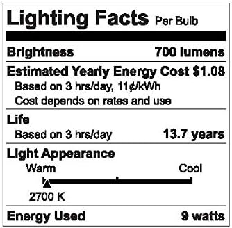 GE 45170 Reveal LED R30 Light Bulbs 6-Pack Dimmable