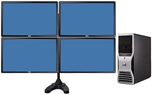 Dell t5500.Dell-cr Trading Workstation 32GB RAM + 4 Monitors - Renewed