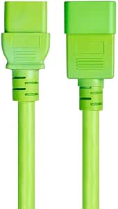 Monoprice 133634 6ft 12AWG C19 to C20 Power Cord - Green