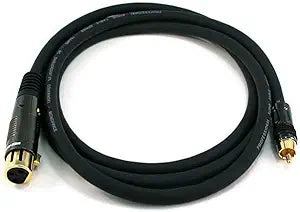 Monoprice 104785 XLR Female to RCA Male Premier Cable