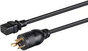 Monoprice 140094 50ft 3-Prong NEMA L5-20P to IEC C19 Extension Cord