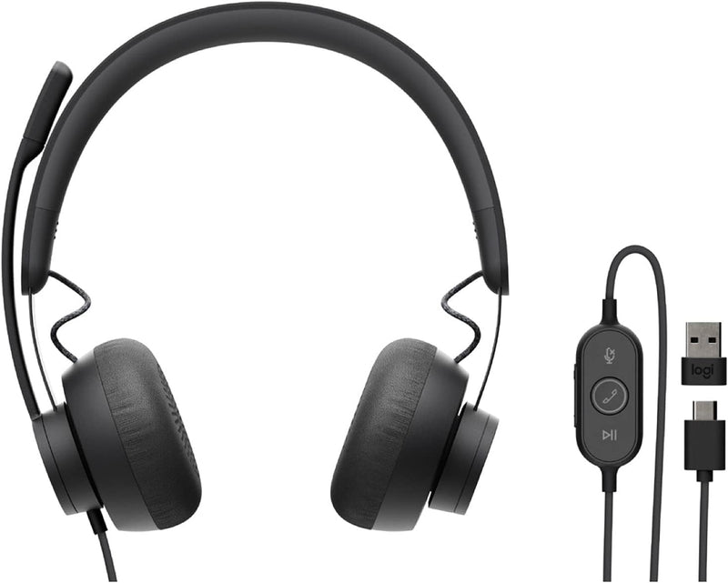 Logitech Zone 750 Wired Headset Noise Canceling Renewed — main product image