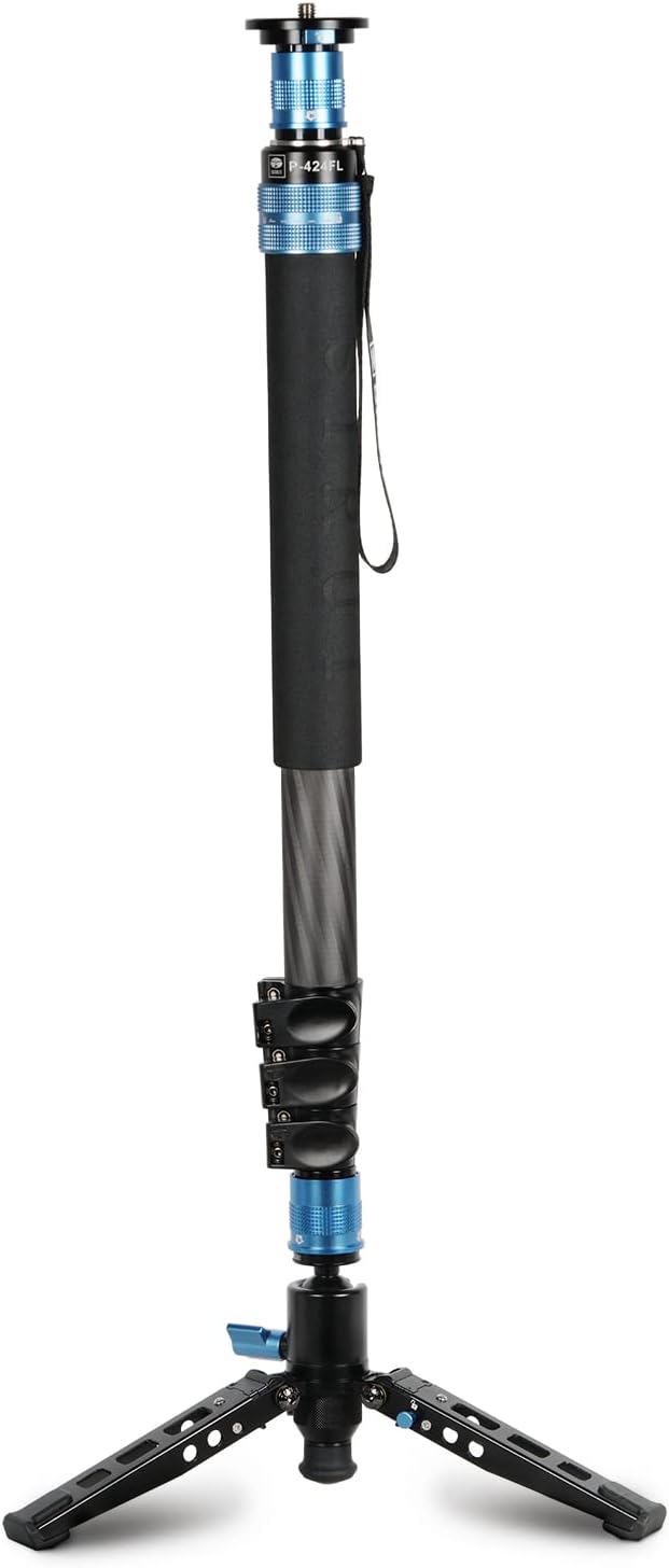 Sirui P-424FL Carbon Fiber Monopod: 75", with Feet